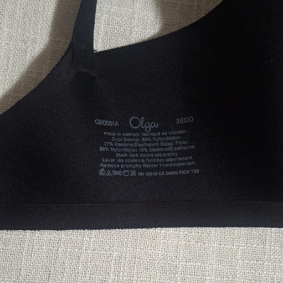 NWT.Olga Black Women's Bra Size 36DD - Picture 3 of 5